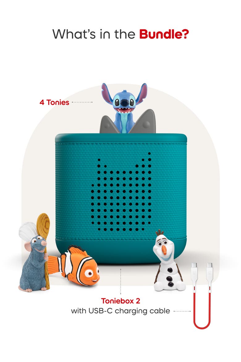 Toniebox 2 with Disney® Characters Bundle, Alternate, color, TEAL MULTI