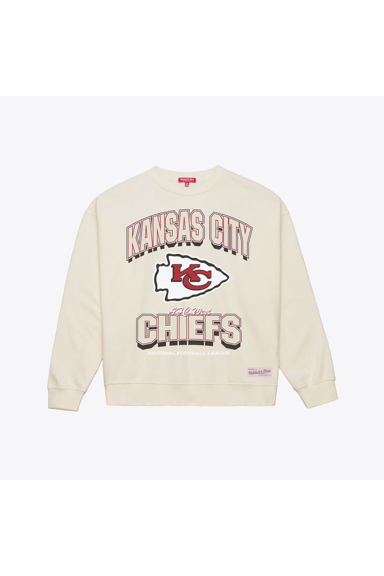 Women's  Mitchell & Ness  Cream Kansas City Chiefs Tonal Arch Sweatshirt, Alternate, color, Cream