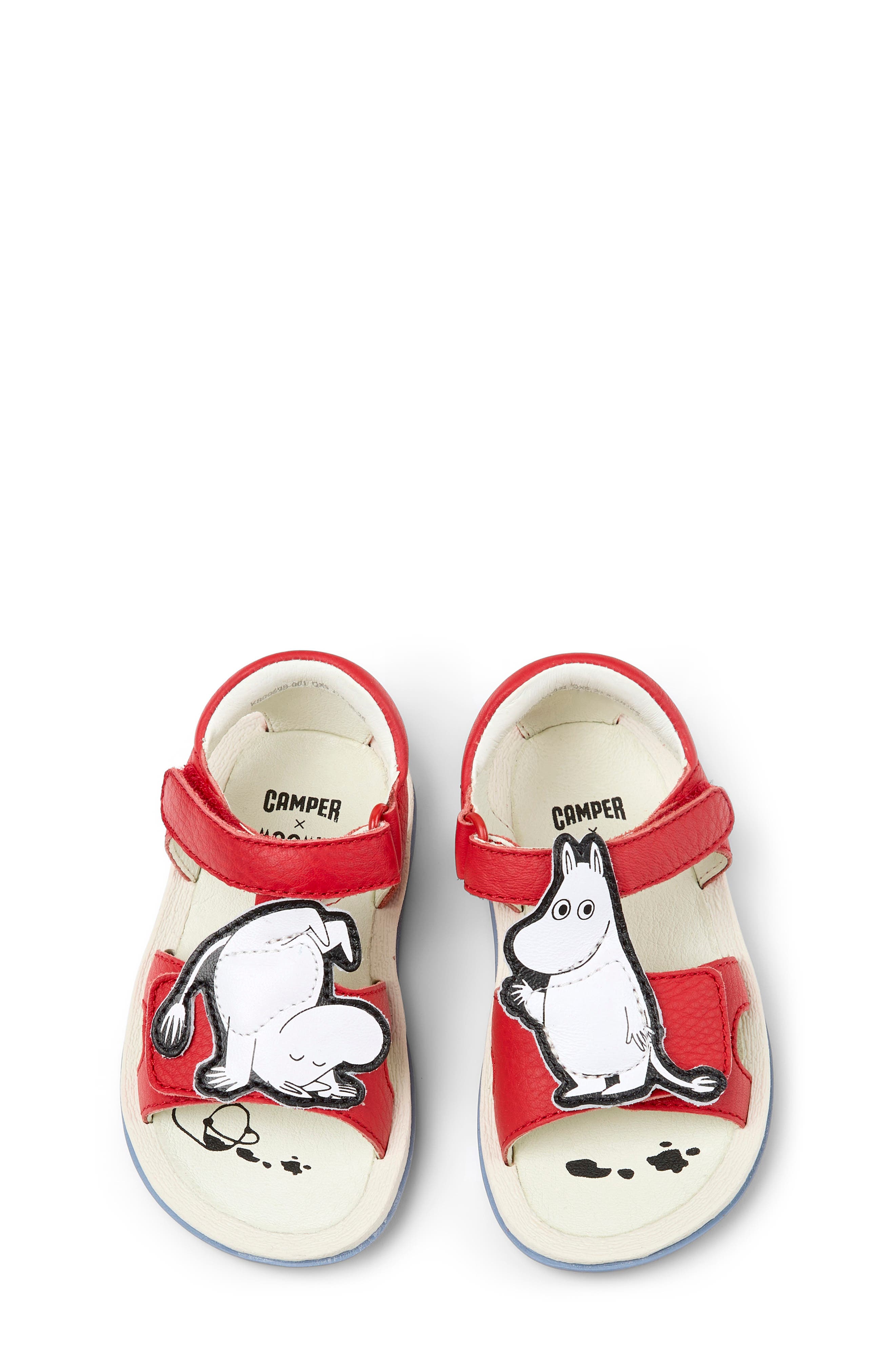 Camper Kids' Bicho Twins Mismatch Sandal, Alternate, color, Medium Red