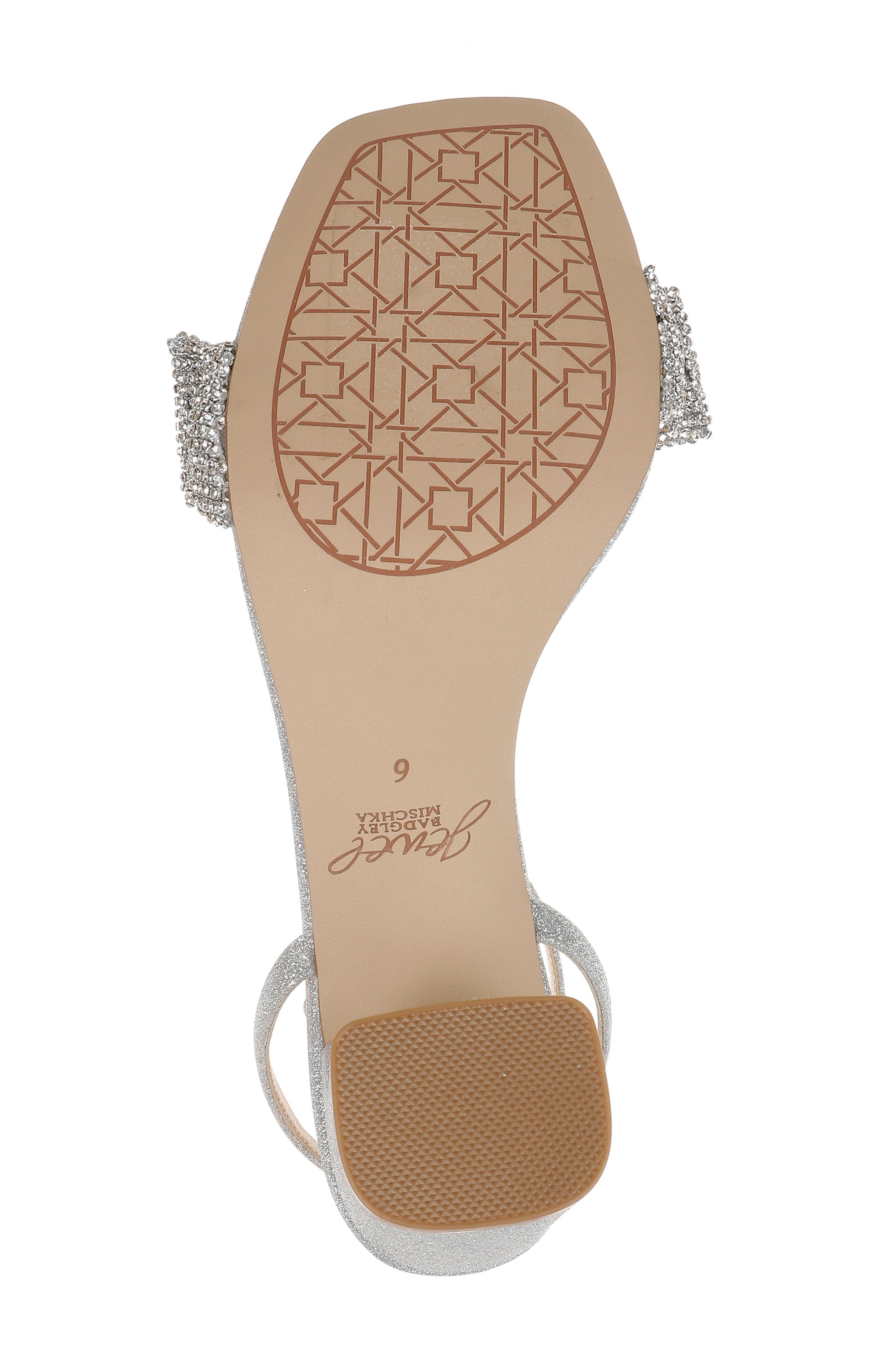 Jewel Badgley Mischka Rita Sandal, Alternate, color, Silver Gli