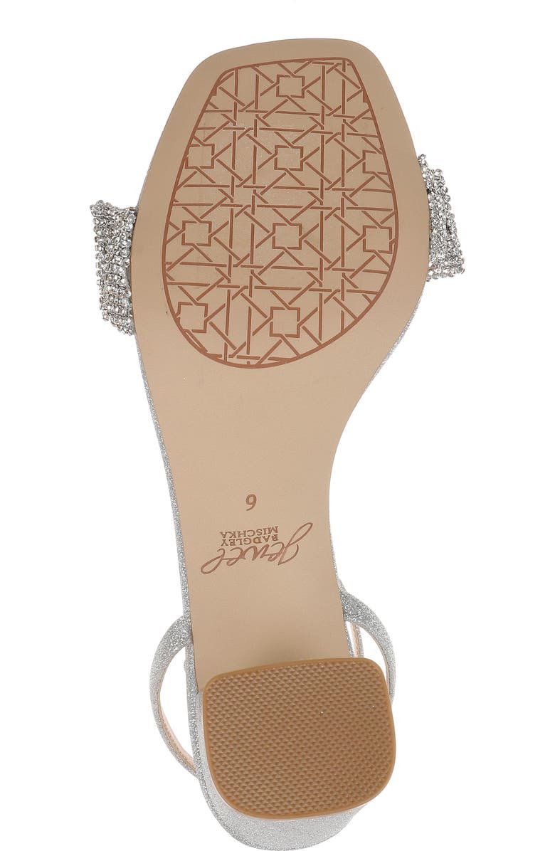 Jewel Badgley Mischka Rita Sandal, Alternate, color, Silver Gli