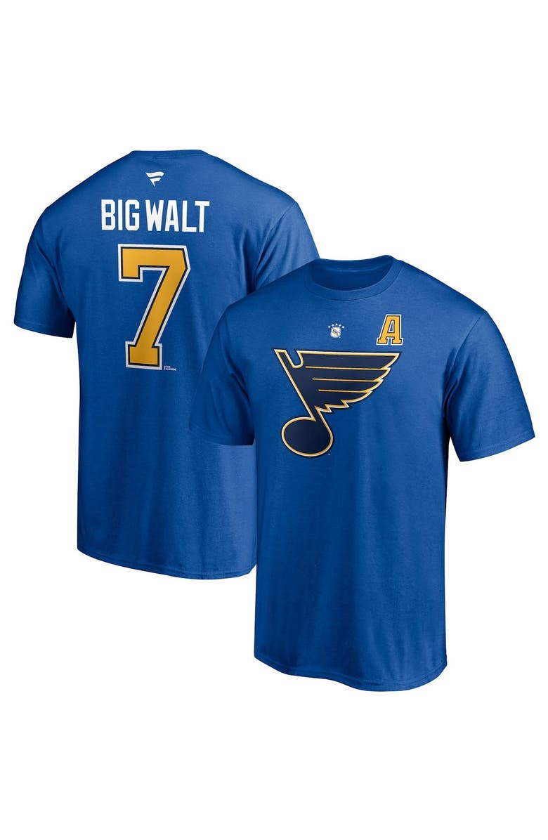 FANATICS Men's Fanatics Branded Keith Tkachuk Blue St. Louis Blues Authentic Stack Retired Player Nickname & Number T-Shirt, Main, color, Blue