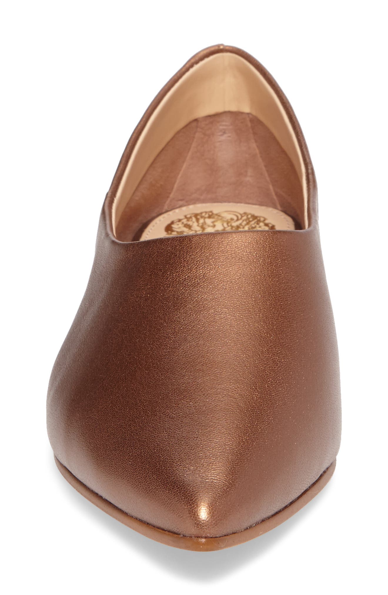 Stanta Pointy Toe Flat, Alternate, color, PENNY LEATHER