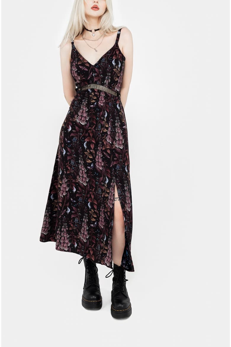 Foxglove Cami Dress, Main, color, Black