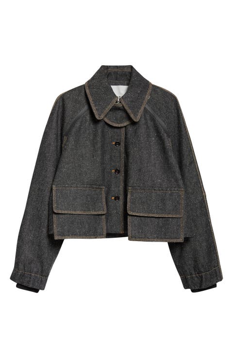 Precious Cargo Denim Crop Jacket