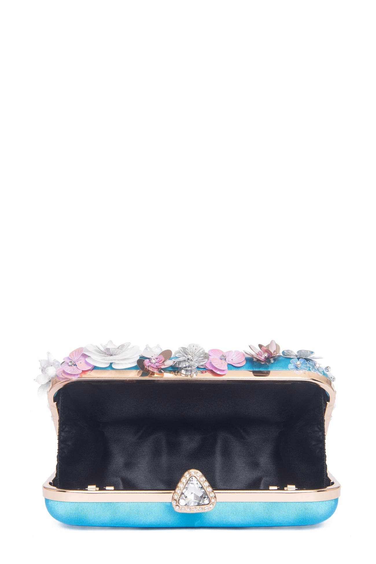 Lauren Lorraine Flower Clutch, Alternate, color, Blue