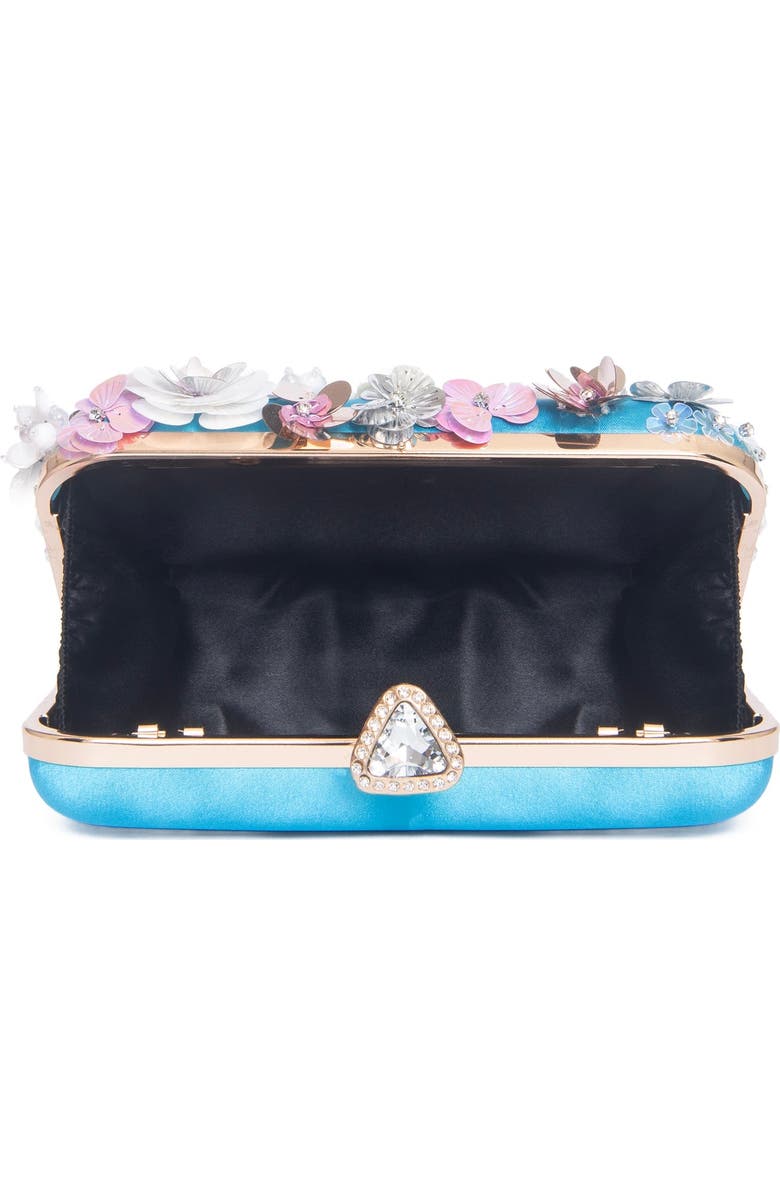 Lauren Lorraine Flower Clutch, Alternate, color, Blue
