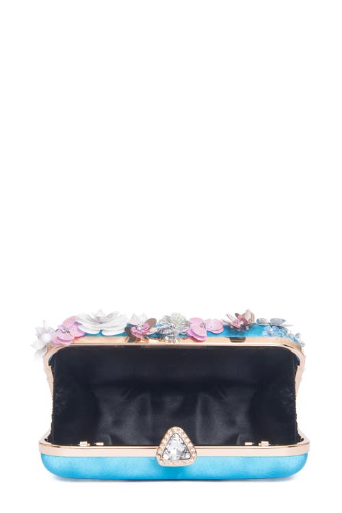 Lauren Lorraine Flower Clutch In Blue