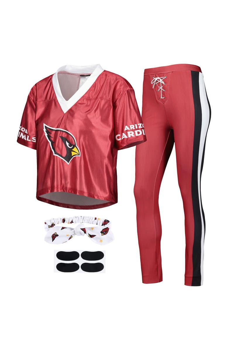 JERRY LEIGH Women's Cardinal Arizona Cardinals Game Day Costume Sleep Set, Main, color, 
