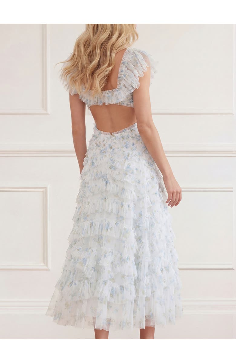 Needle & Thread Magnolia Ditsy Lola Ballerina Dress, Alternate, color, White/Aqua