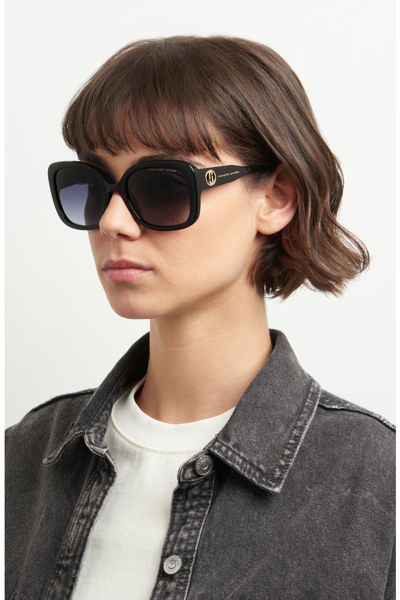 54mm Gradient Square Sunglasses, Alternate, color, 0807-9O