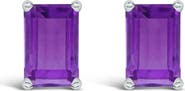 Haus of Brilliance 14K Gold 6x4MM Emerald Shaped Gemstone Solitaire Stud Earrings