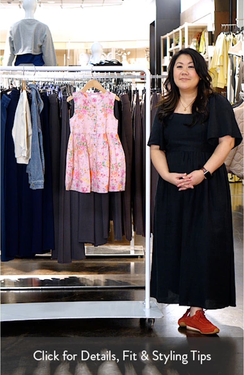 Kids' Floral Sleeveless Cotton Dress, sales video thumbnail