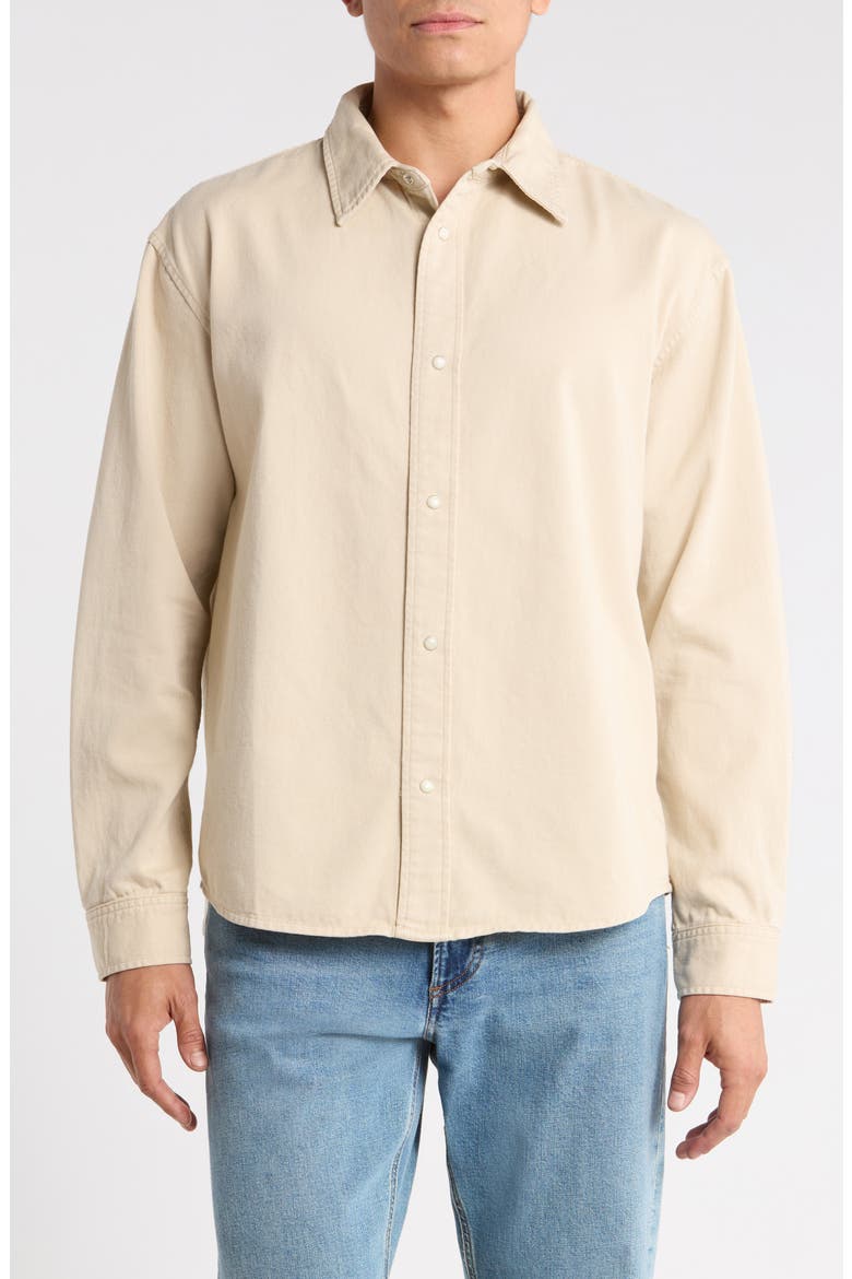 Classic Cotton Button-Up Shirt, Main, color, AU NATURAL
