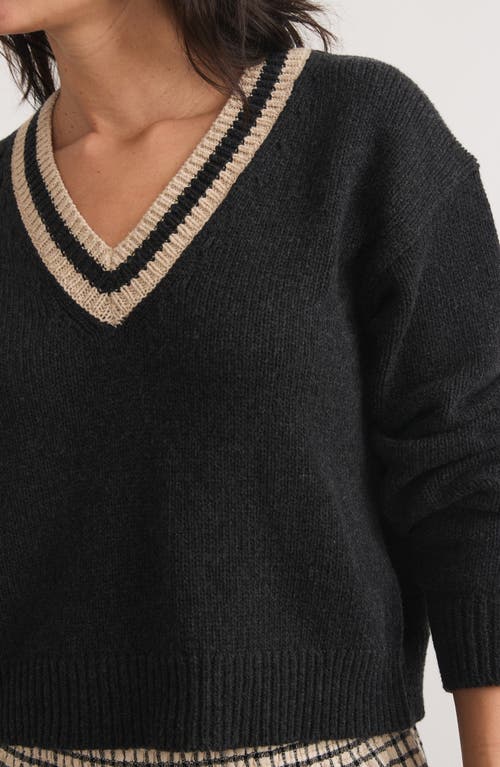 Marine Layer Bella Cropped Sweater In Blue
