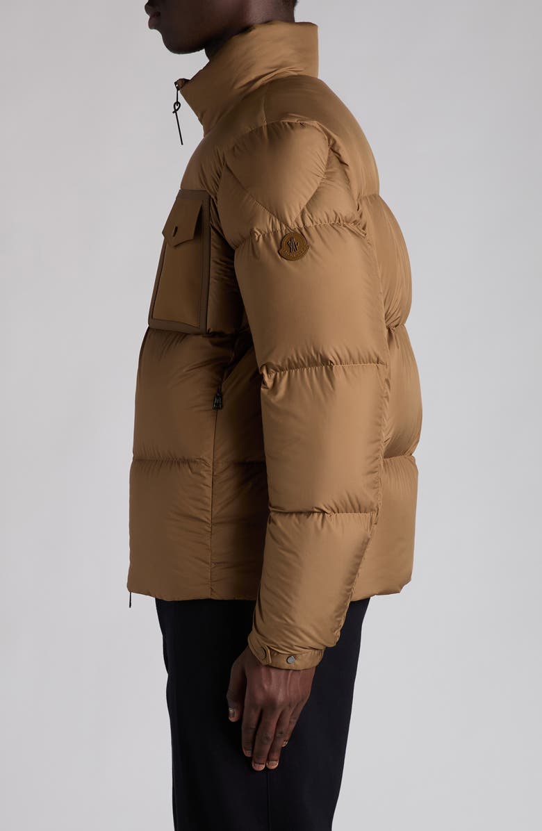 Moncler Chinon Down Puffer Jacket, Alternate, color, Teak