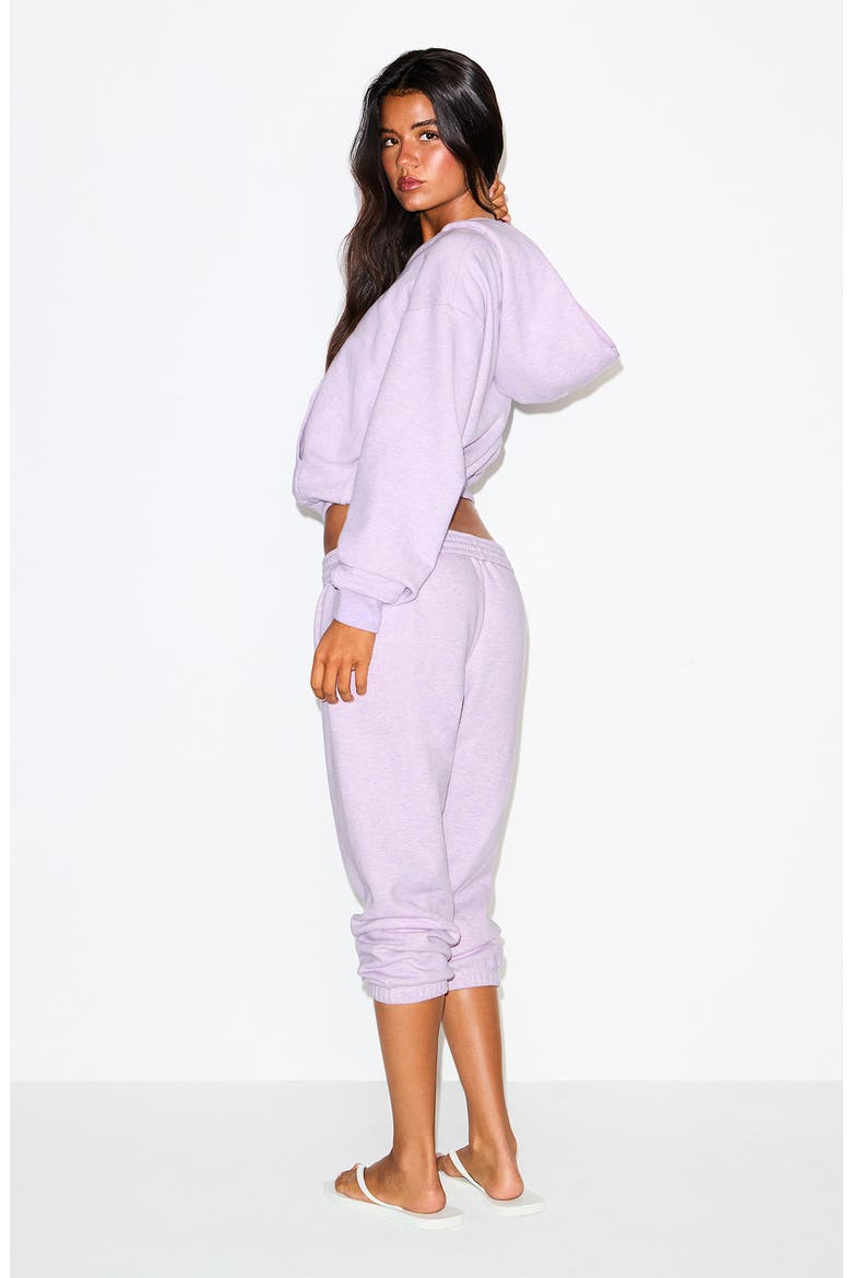 Cotton Fleece Blend Classic Zip-Up Hoodie, Alternate, color, PURPLE HEATHER