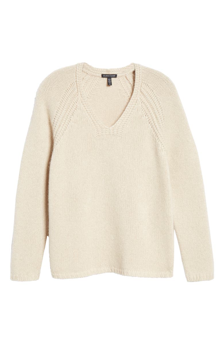 Eileen Fisher V-Neck Cashmere Sweater, Alternate, color, 