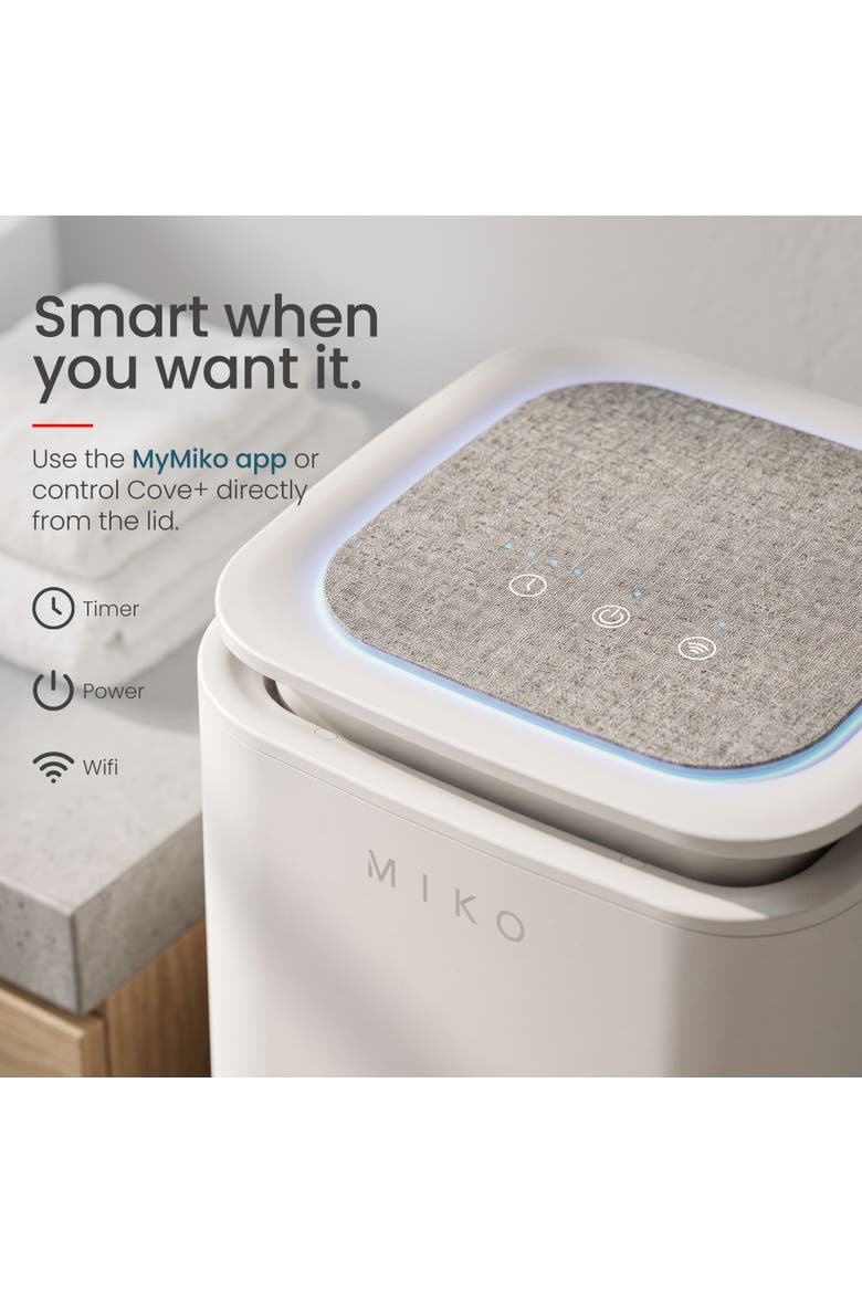Cove App-Controlled Towel Warmer, Alternate, color, White