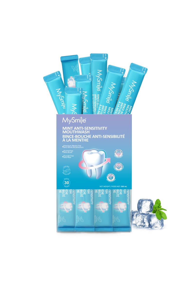 Nano-Hydroxyapatite Portable Mouthwash for Sensitive Teeth, Main, color, Light Blue