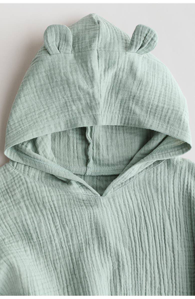 H&M Cotton Muslin Poncho Towel, Alternate, color, Light Green