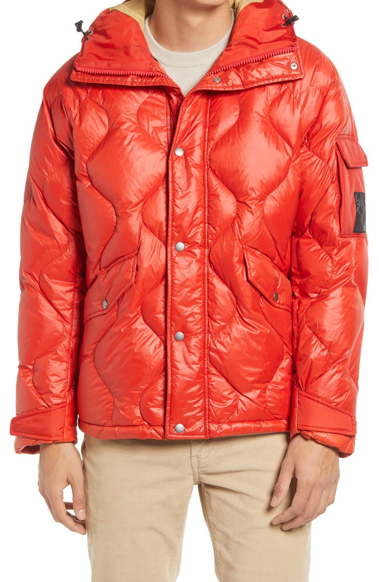 rag & bone Shield Down Puffer Jacket, Alternate, color, Firered