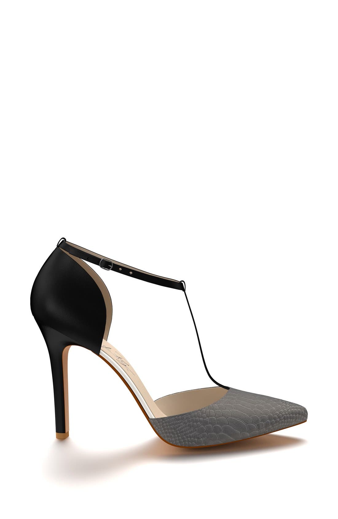 Shoes of Prey d'Orsay T-Strap Pump, Alternate, color, 