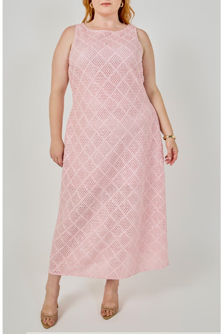 Textured Sleeveless Maxi Dress, Main, color, PINK