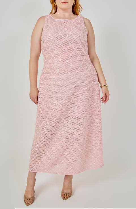 Textured Sleeveless Maxi Dress