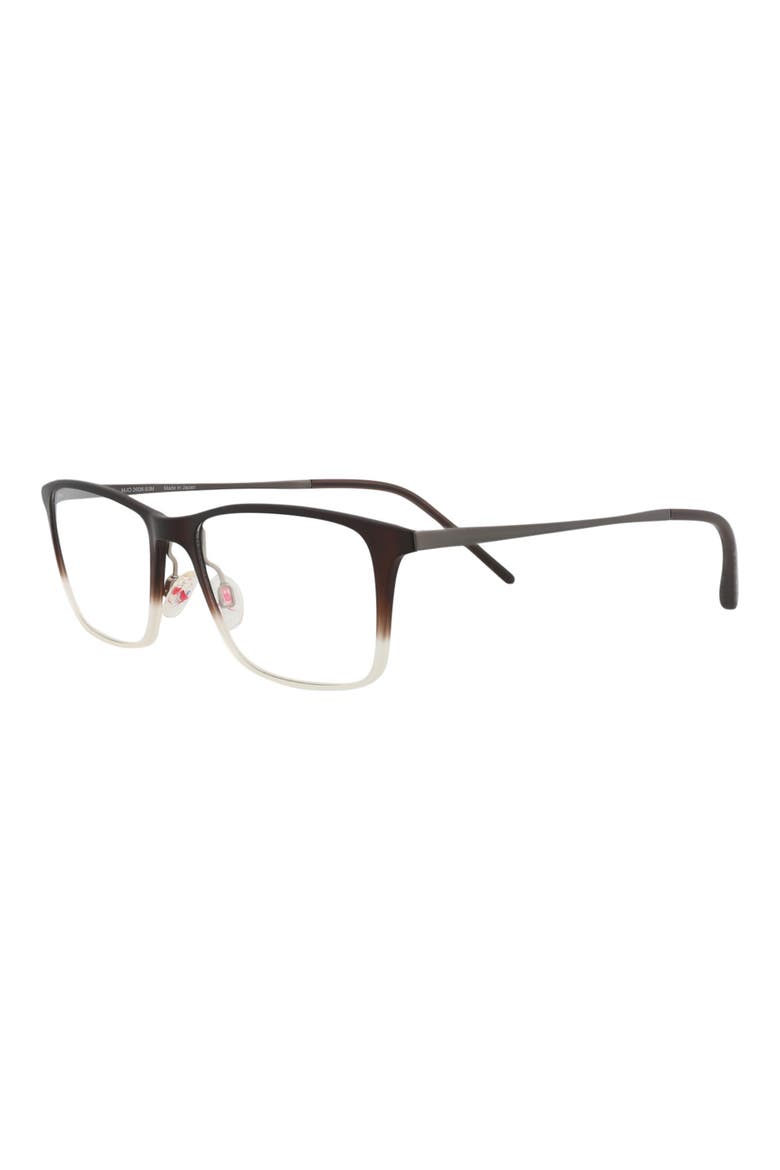 53mm Rectangular Optical Glasses, Alternate, color, BROWN BROWN TRANSPARENT
