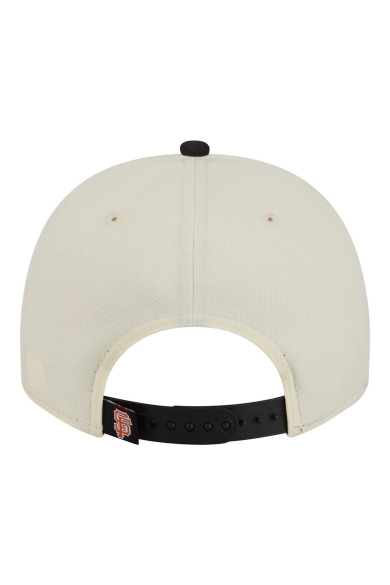 Men's New Era  Cream/Black San Francisco Giants Classic A-Frame 9FIFTY Snapback Hat, Alternate, color, Cream