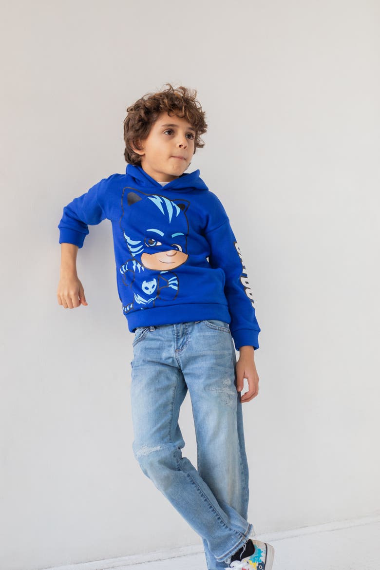 Pullover Hoodie, Alternate, color, Catboy Blue