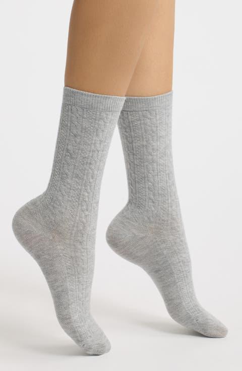 Cable Crew Socks