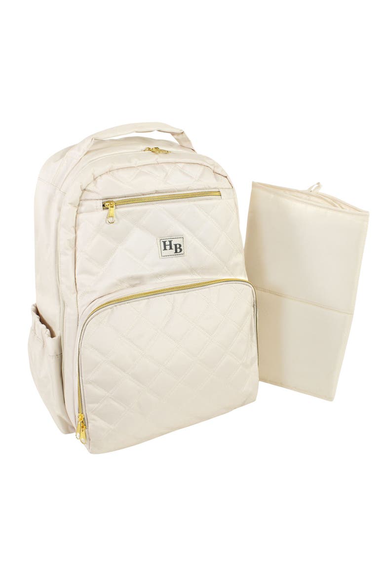 Premium Diaper Bag Backpack And Changing Pad (baby), Main, color, Beige