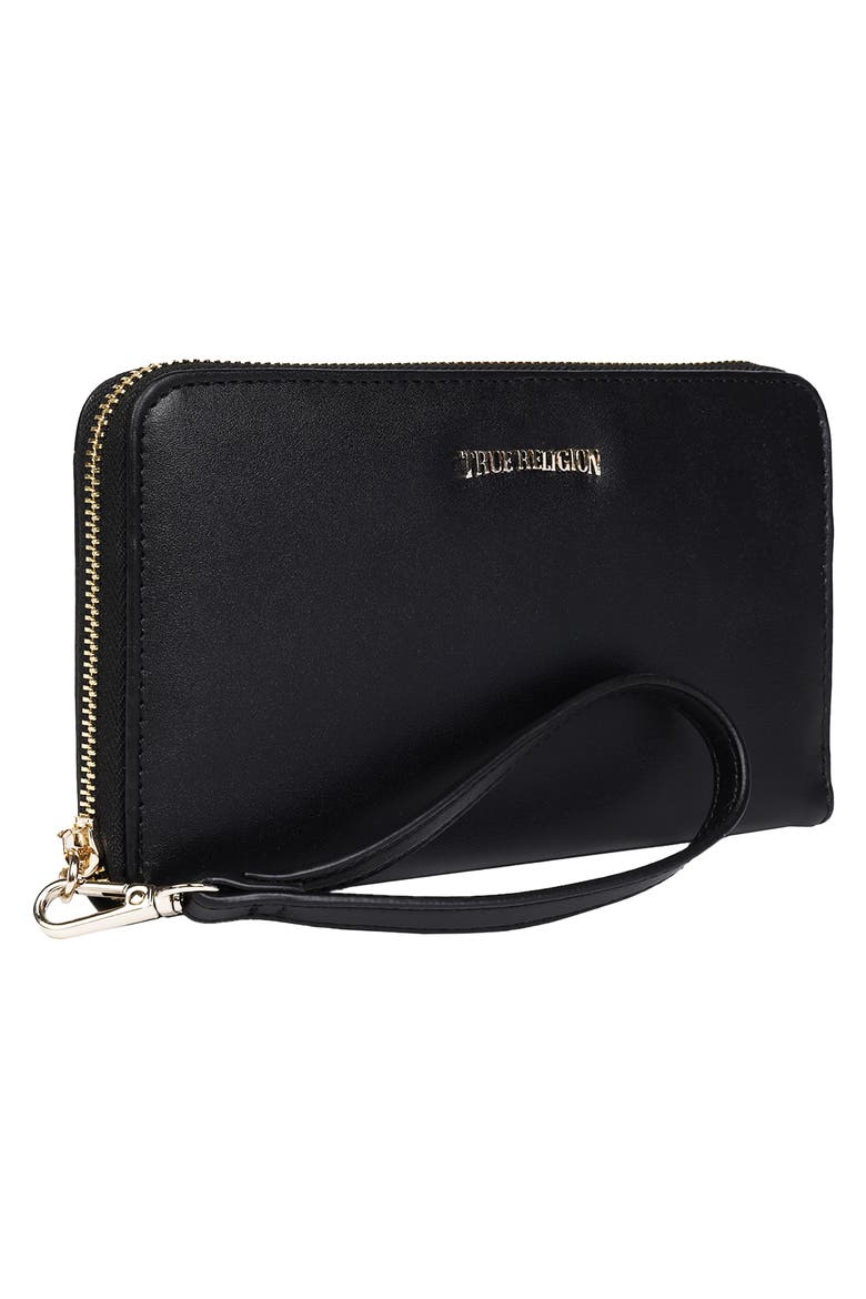 East/West Logo Wristlet, Alternate, color, BLACK