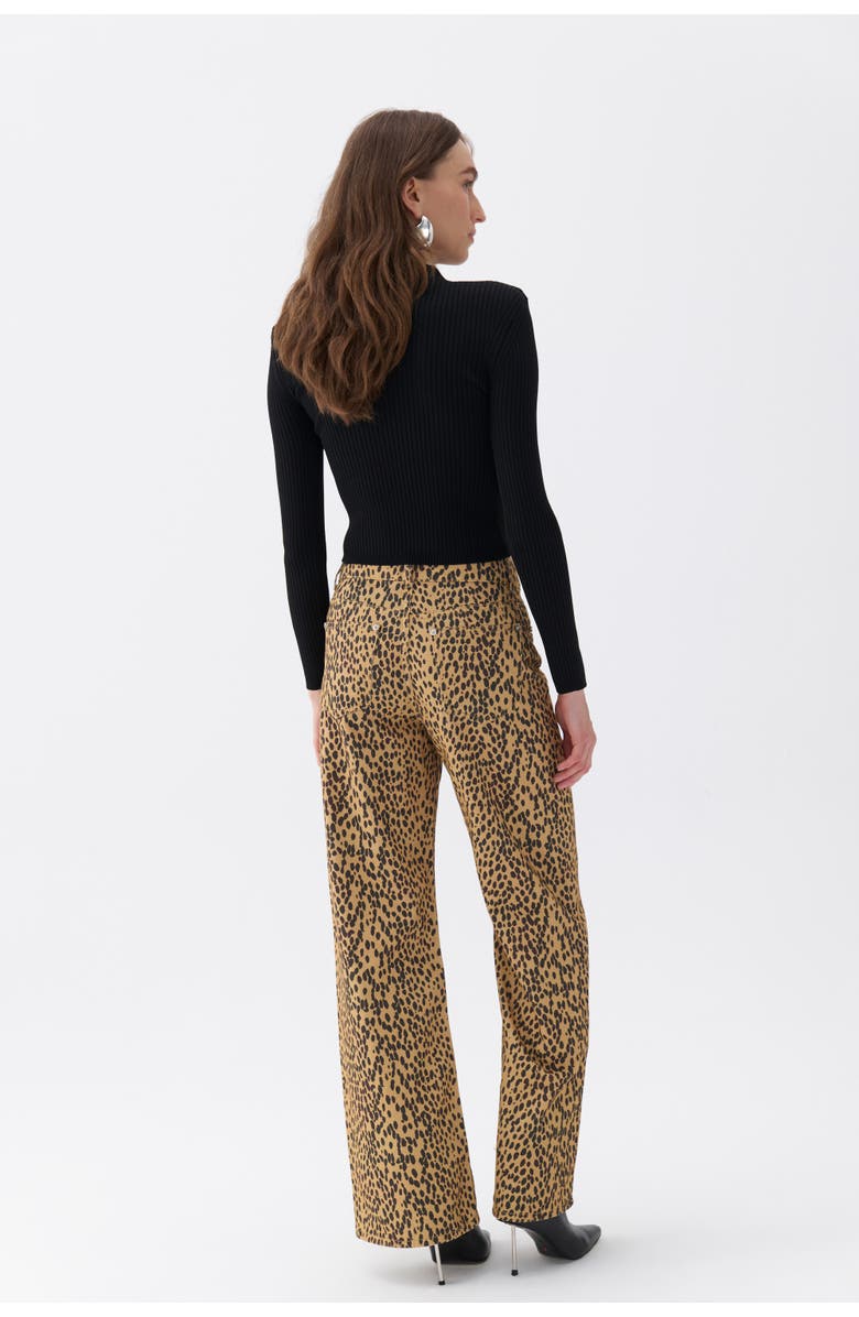 Nocturne Leopard Print Jeans, Alternate, color, 