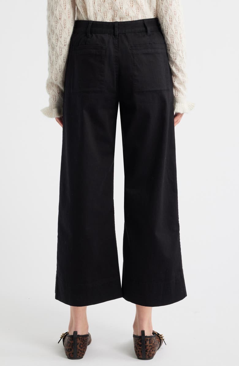 Treasure & Bond Patch Pocket Wide Leg Pants, Alternate, color, Black