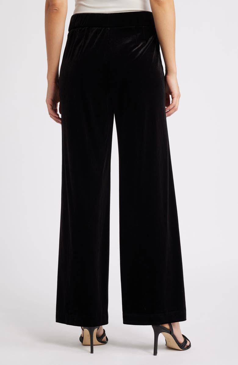 Tahari ASL Velvet Wide Leg Pants, Alternate, color, 