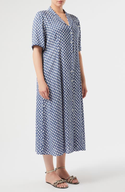 Ranch Geo Print Shirtdress