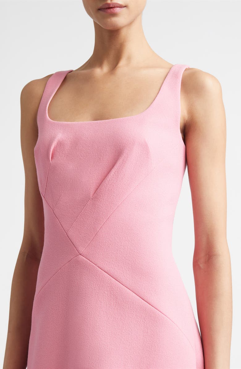 Emilia Wickstead Larvall Wool Crepe Minidress, Alternate, color, Pink Sorbet
