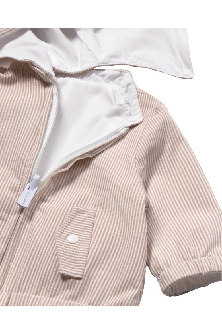 Striped Hooded Jacket, Alternate, color, Beige