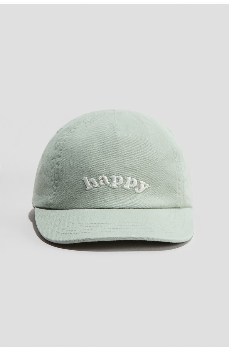 H&M Cotton Cap, Main, color, Light Green/Happy