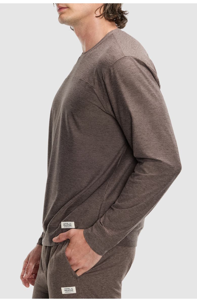 Peloton Dreamblend Curved Yoke Pullover, Alternate, color, Cocoa