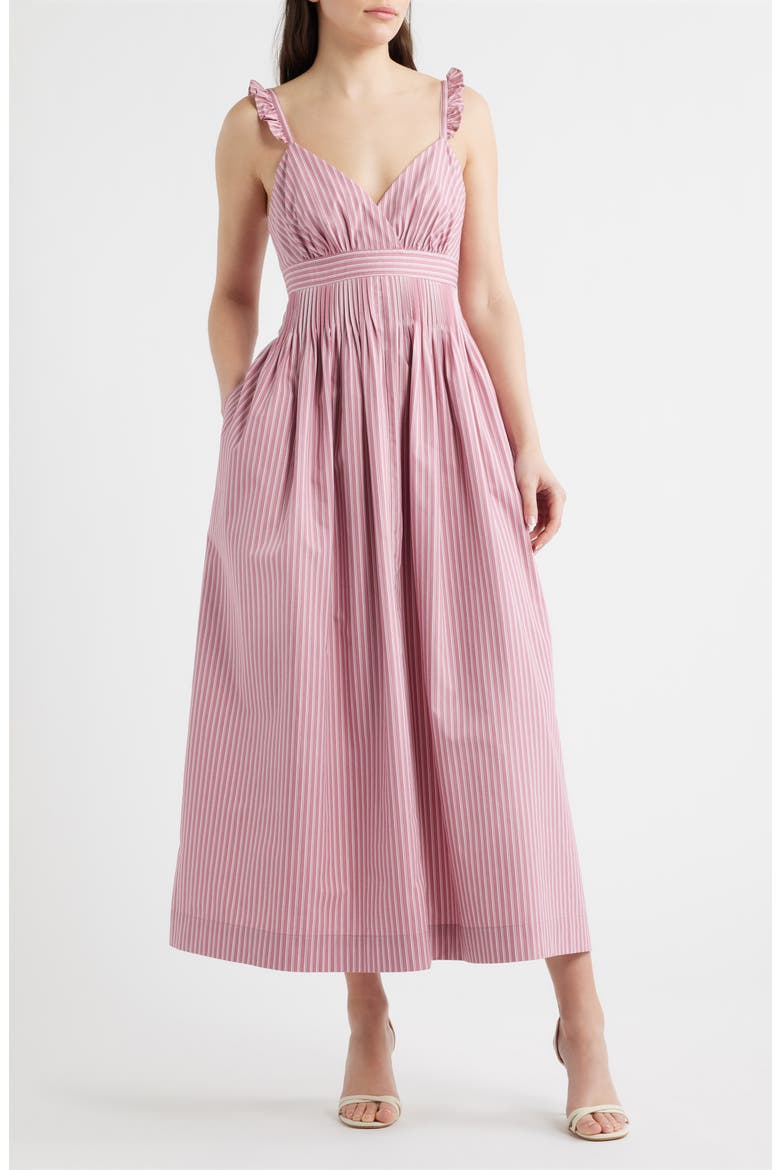 The Olive Cotton Sundress, Main, color, FOXGLOVE