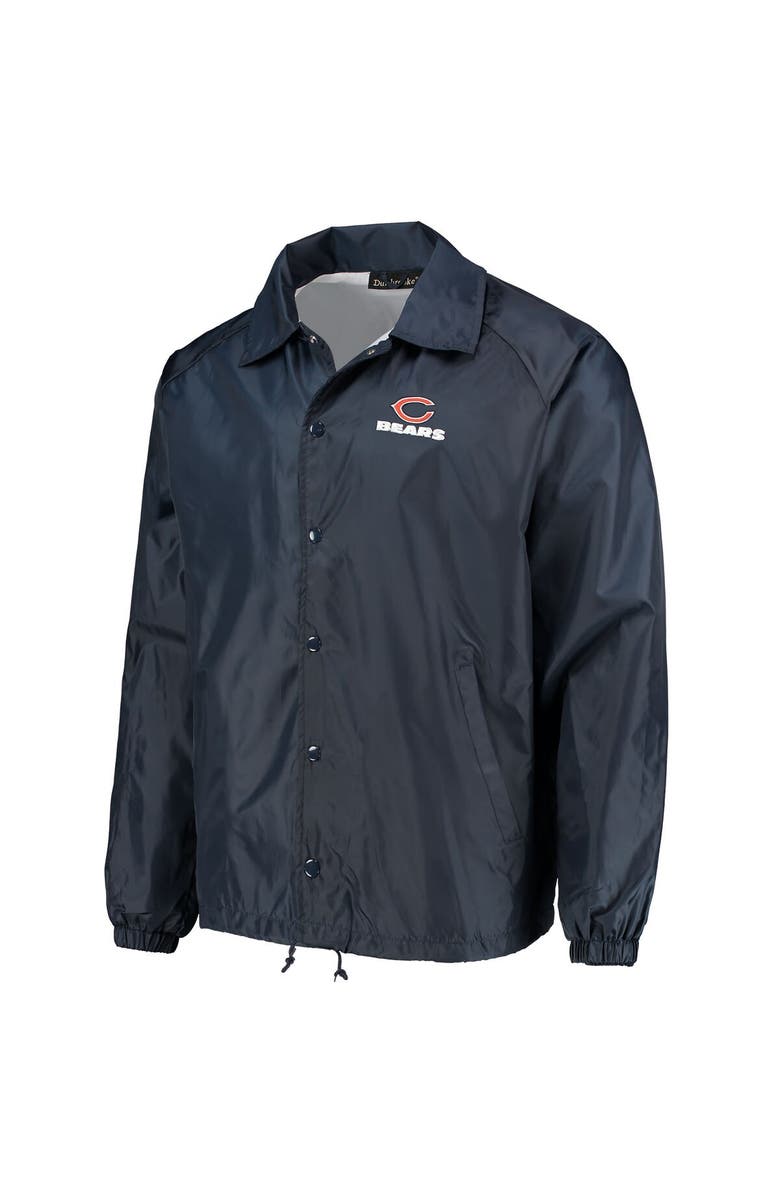 DUNBROOKE Men's Navy Chicago Bears Coaches Classic Raglan Full-Snap Windbreaker Jacket, Alternate, color, Navy