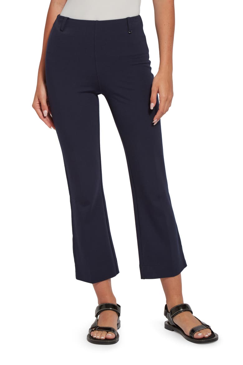 Lyssé Baby Bootcut Pants, Main, color, TRUE NAVY