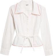 Bode Redbud Cotton Poplin Button-Up Shirt