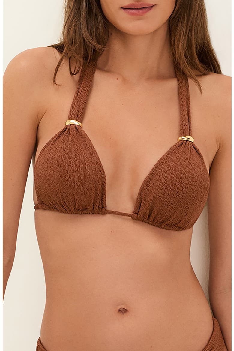 Firenze Bia Tube Bikini Top, Main, color, BROWN