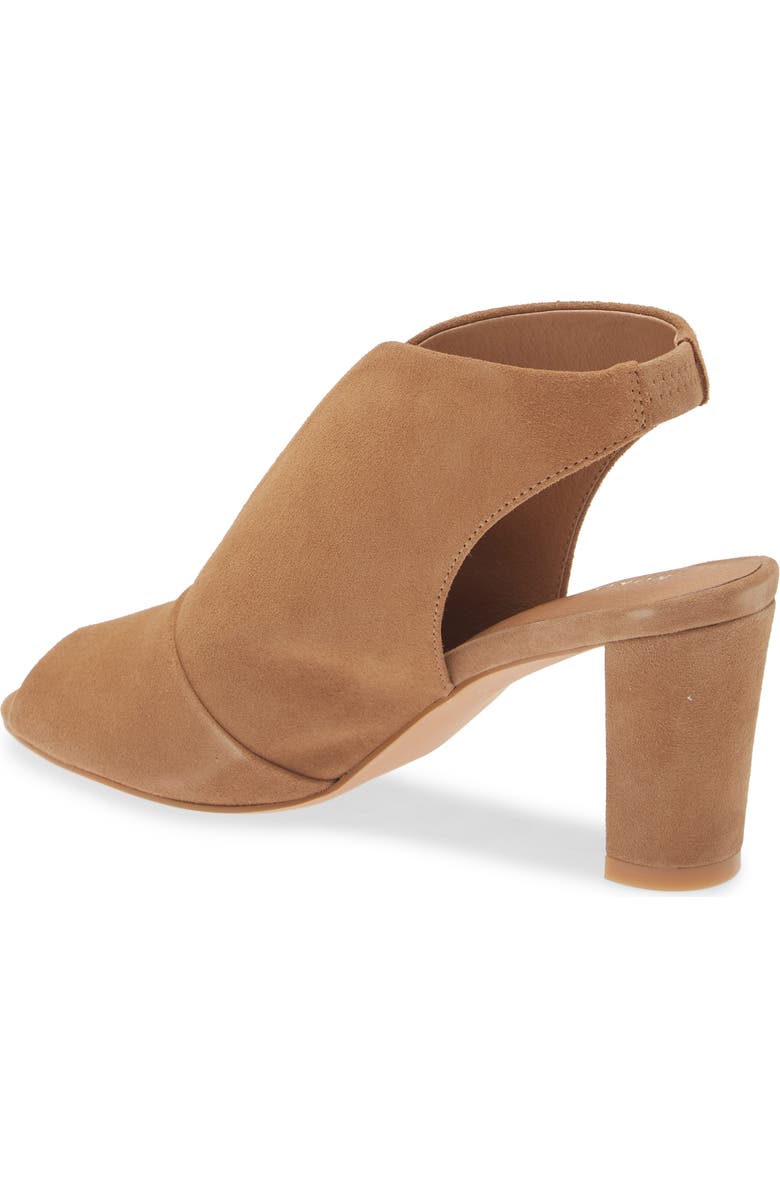 KOKO + PALENKI Pinnacle Ankle Strap Peep Toe Sandal, Alternate, color, Latte Suede