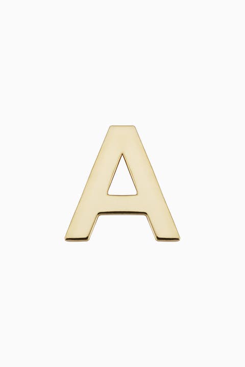14K Gold Initial Reaction Single Stud